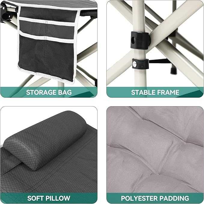 Składane łóżko kempingowe łóżko polowe składane z pokrowcem  materacem