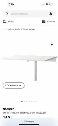 Stolik biurko rozkładane ścienne Ikea