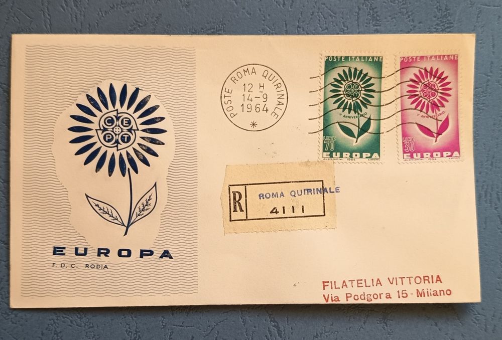 FDC Włochy 5. rocznicy serii Europa ROMA QUIRINALE