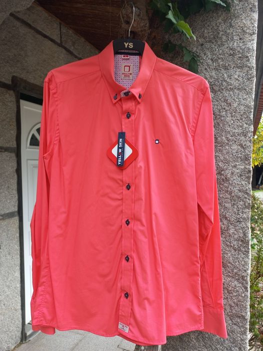 Camisa salmão L Yellow Skin
