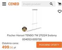 NOWOCZESNA Lampa idealna do kuchni , jadalni - TENSO TW 211224 Srebrny