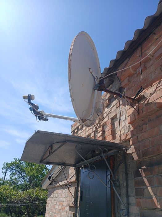 Антена супутникова, спутникова, комплект, тюнер, недорого