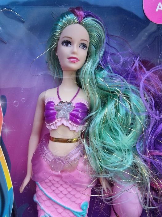 LALKA syrenka z delfinem zabawka laleczka