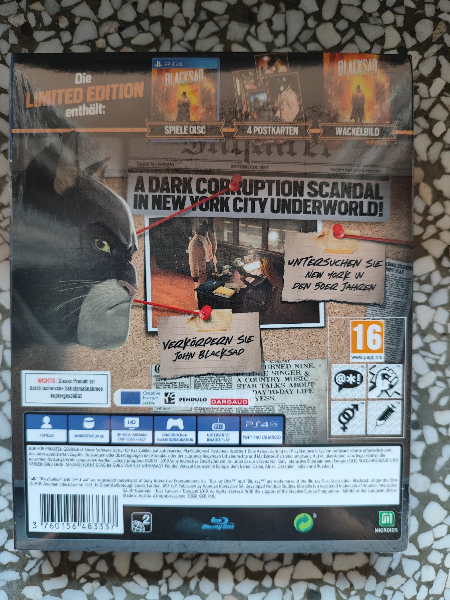 Blacksad Limited Edition PS4 lub PS5 Nowa