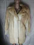 Płaszcz/ Futro naturalne białe z królika, Mahon Furs Chicago