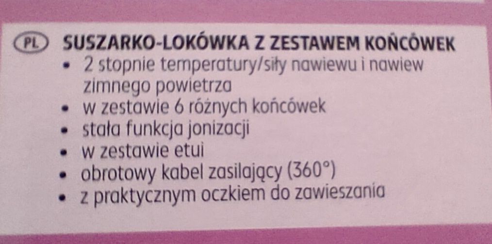 Lokówko-suszarka Swith-On + 6 koncowek