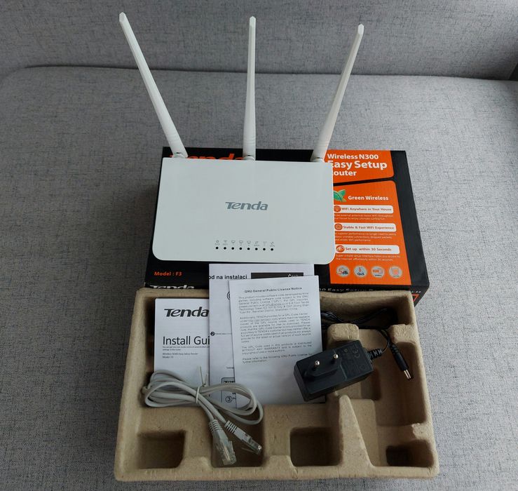 Router bezprzewodowy Tenda F3 Wi-Fi N300 BIAŁY