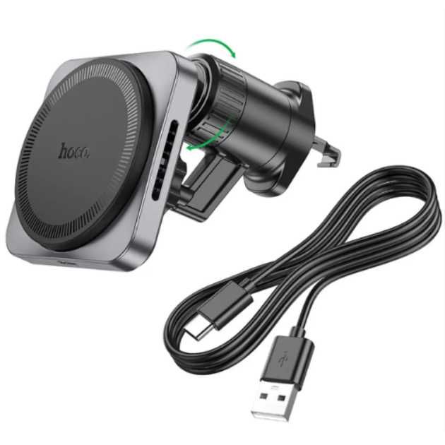 MagSafe авто-держатель Hoco HW15 Wireless беспроводная зарядка iPhone