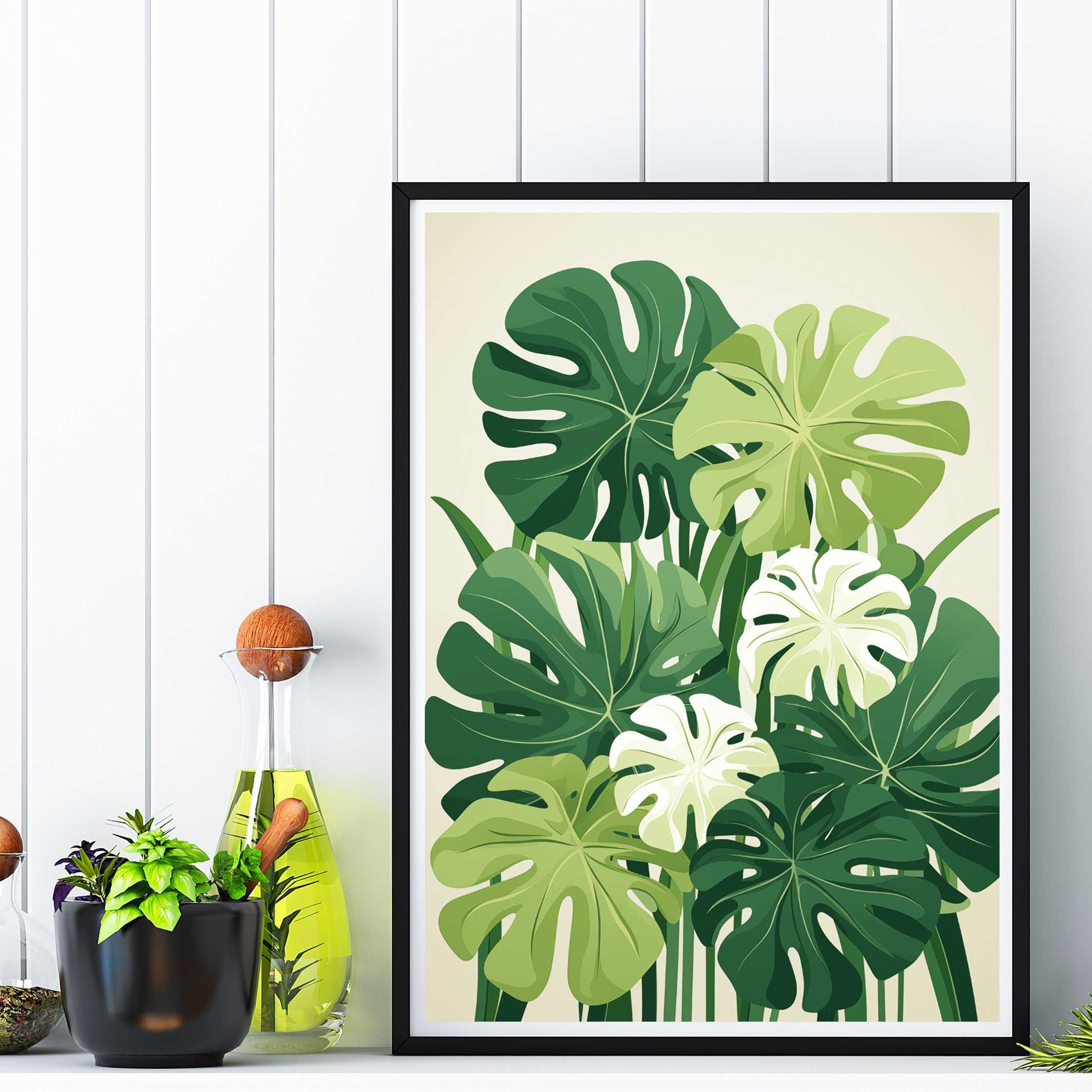 monstera plakat do pokoju, obraz monstera, plakat, kwiat monstera