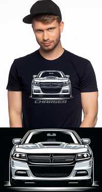 Dodge Charger Hemi Vector Stylized - koszulka męska 8 rozmiarów NOWA