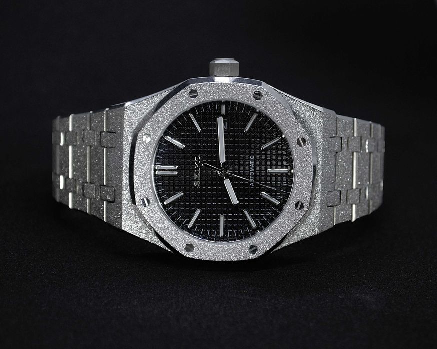 Zegarek Seiko Mod Royal Oak Frosted Bustdown Iced Out