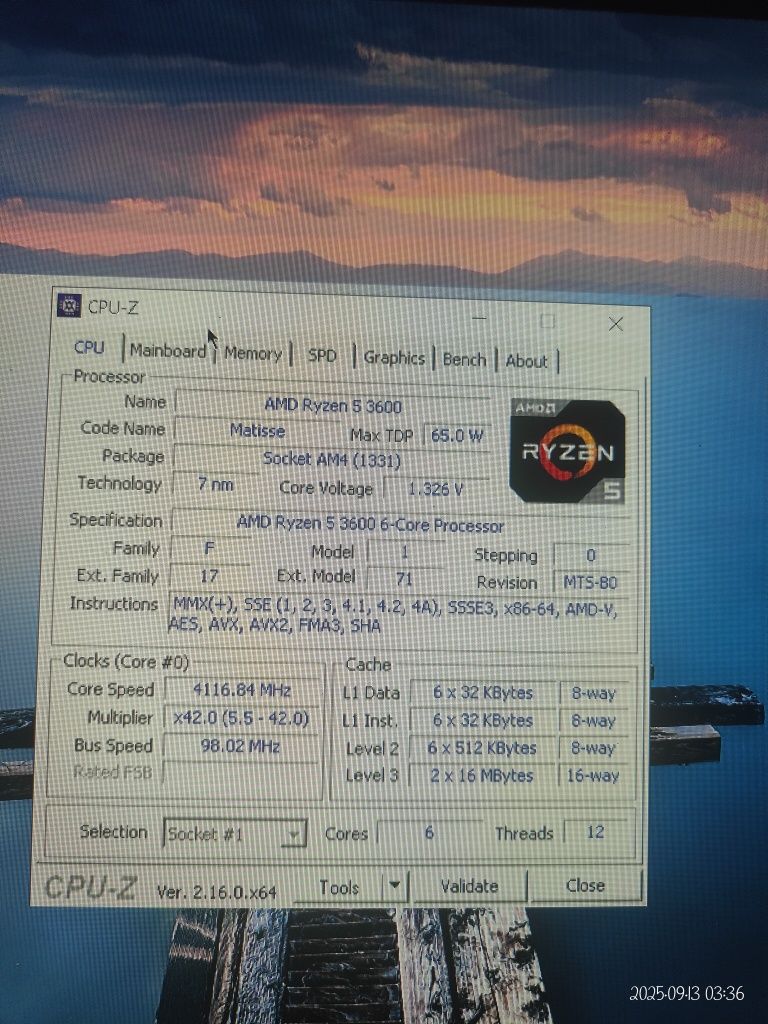 Комплект: MSI A520M-A PRO + Ryzen 5 3600 + 24 ГБ DDR4