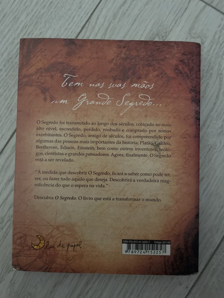 Livro o segredo, the secret de Rhonda Byrne