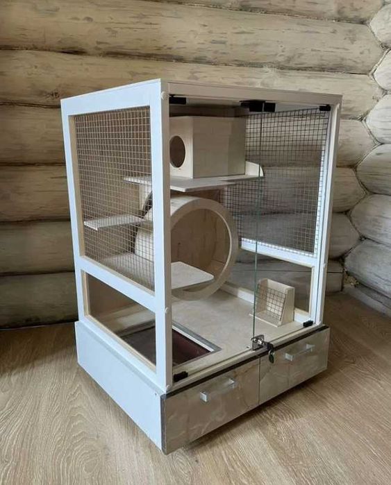 Klatka-witryna dla szynszyli, degu, fretek i gryzoni.
