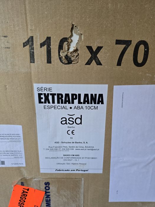 Base de Duche Acrílica 110×70 cm – Nova, Embalada