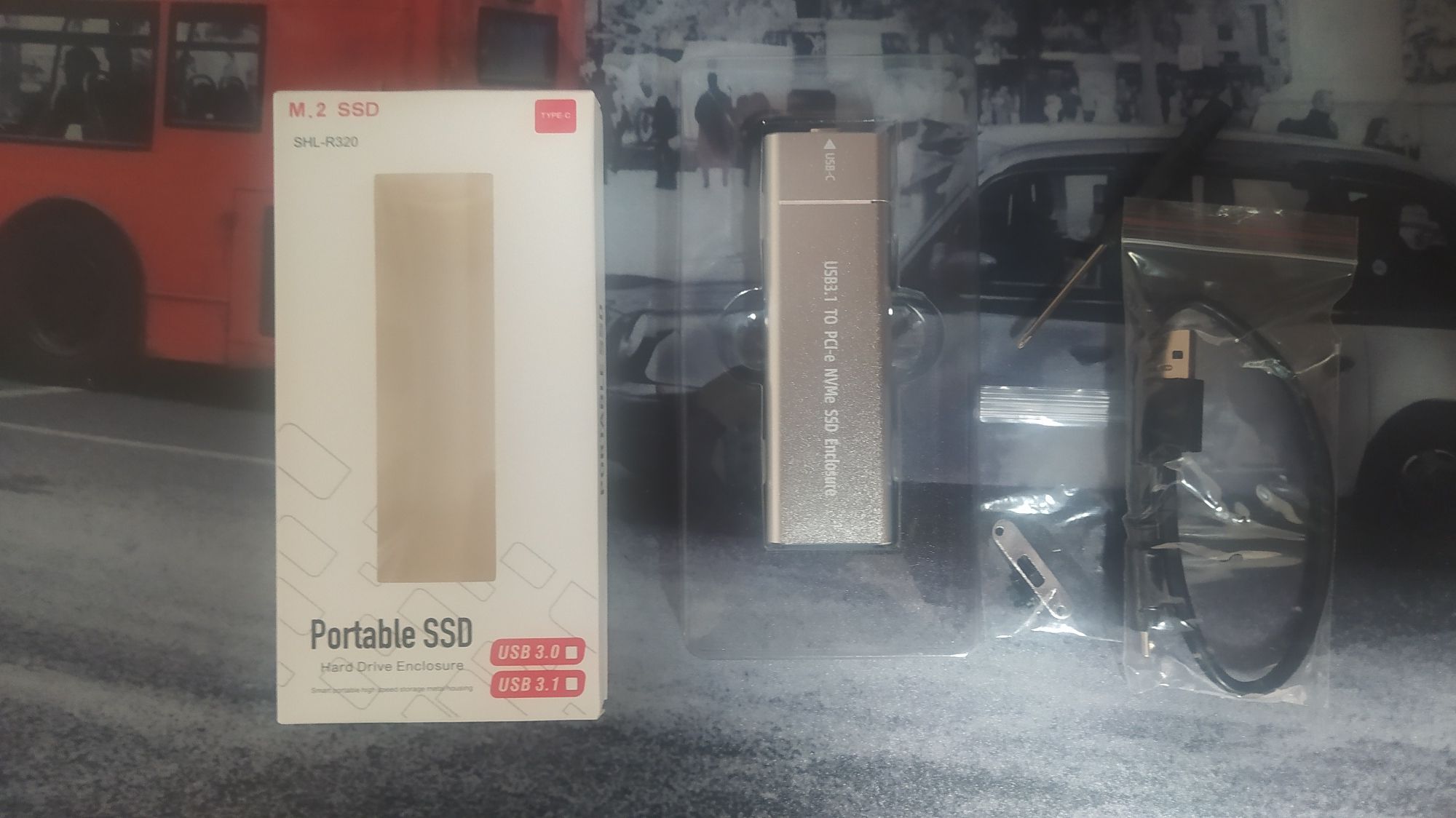 Карман для SSD M.2 NVMe  USB 3.1 Type C - USB 3.0 (NVME)