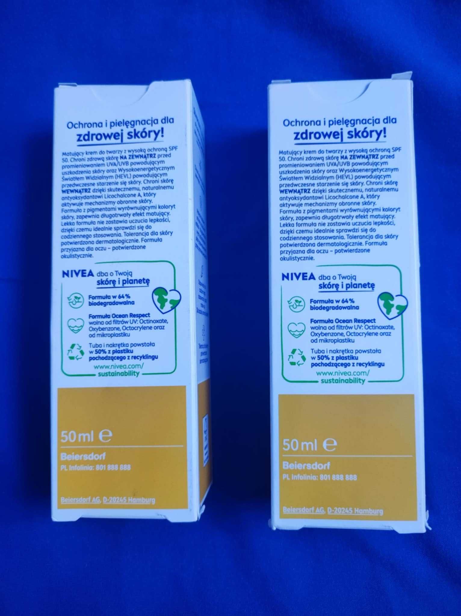 2x Shine Control matujący krem do twarzy SPF 50 Nivea