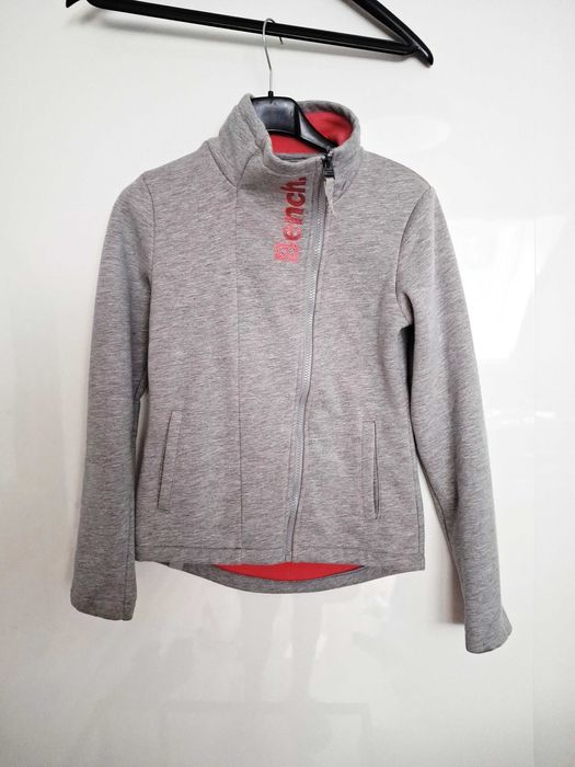 Bench szara różowa bluza z wysokim kołnierzem 11-12lat 152cm