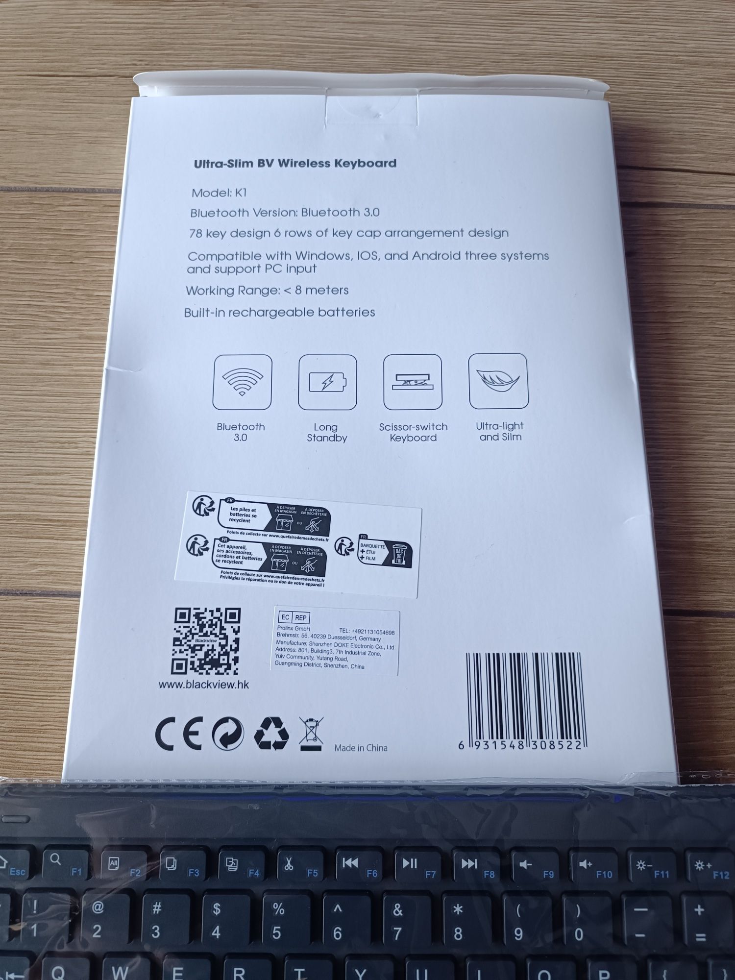 Klawiatura Blackview K1 Bluetooth do tablet. Nowa