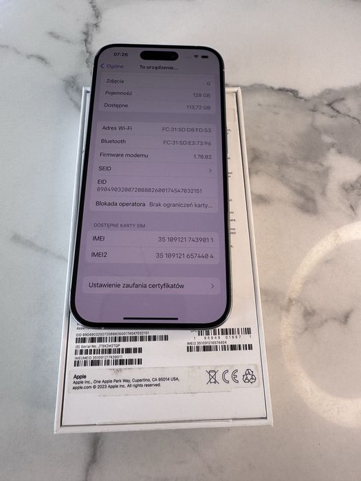 Iphone 15 Pro 128 Gb jak nowy