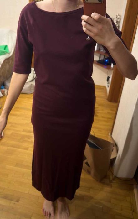 Сукня бордова максі нова