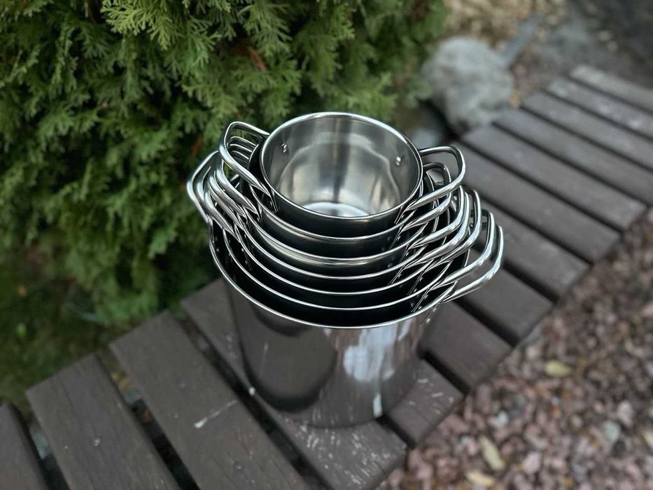 ‼️ Набор посуды с нержавейки. 7️⃣ кастрюль. Кухонная утварь. Кастрюля.