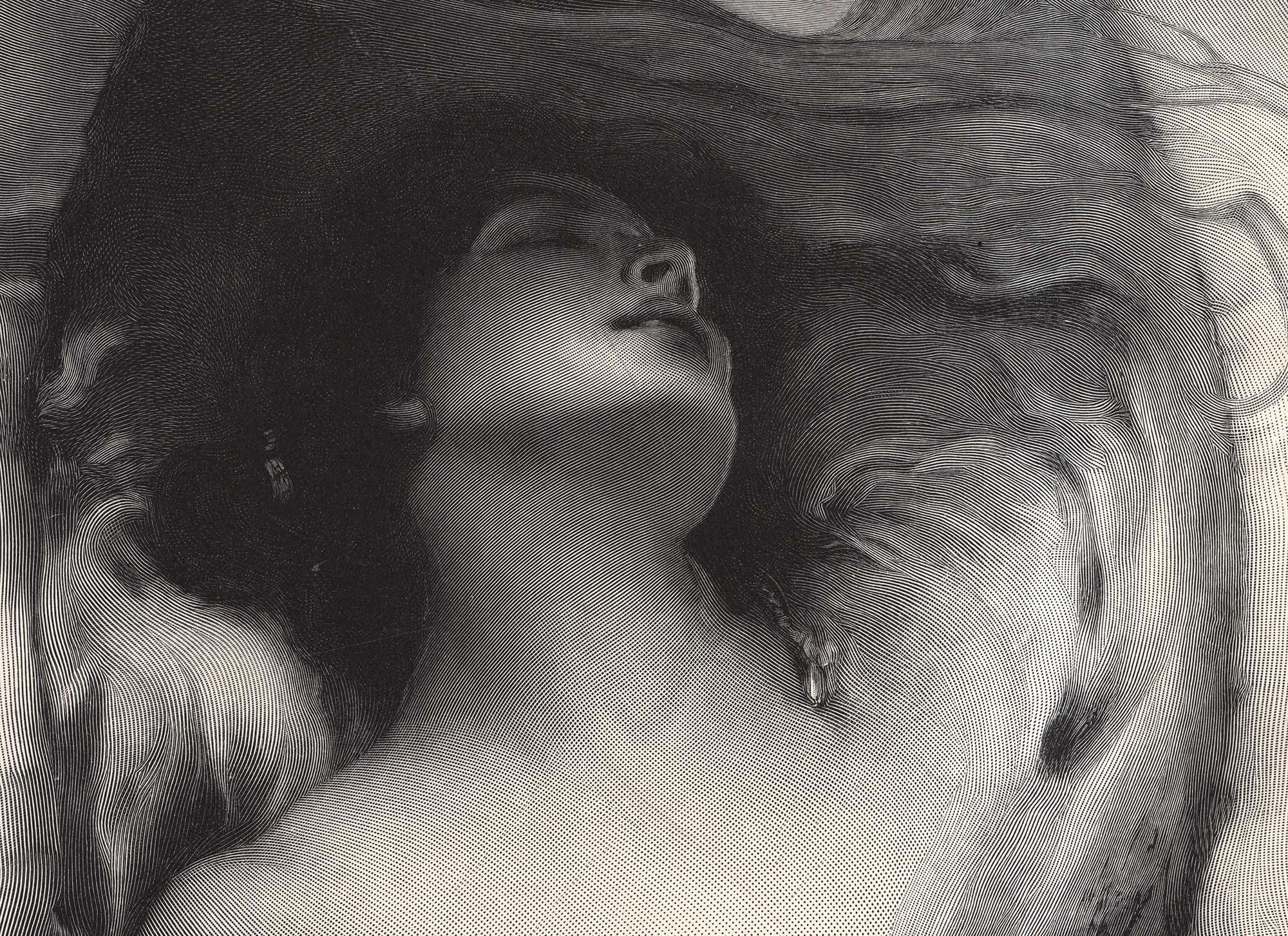 Franciszek Żmurko: Leda. Wyjątkowo piękny drzeworyt 1905 r. oryginał