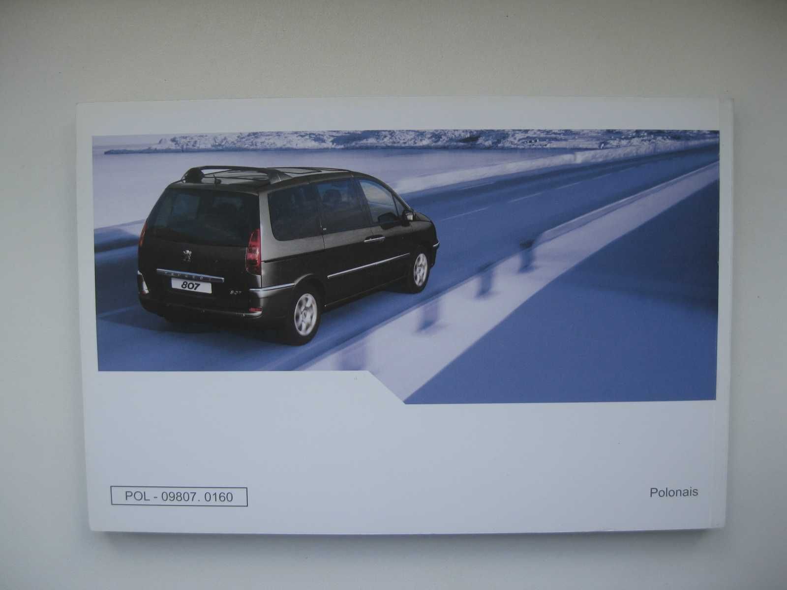 Peugeot 807 Polska instrukcja obsługi Peugeot 807 kolorowa 2008r oryg