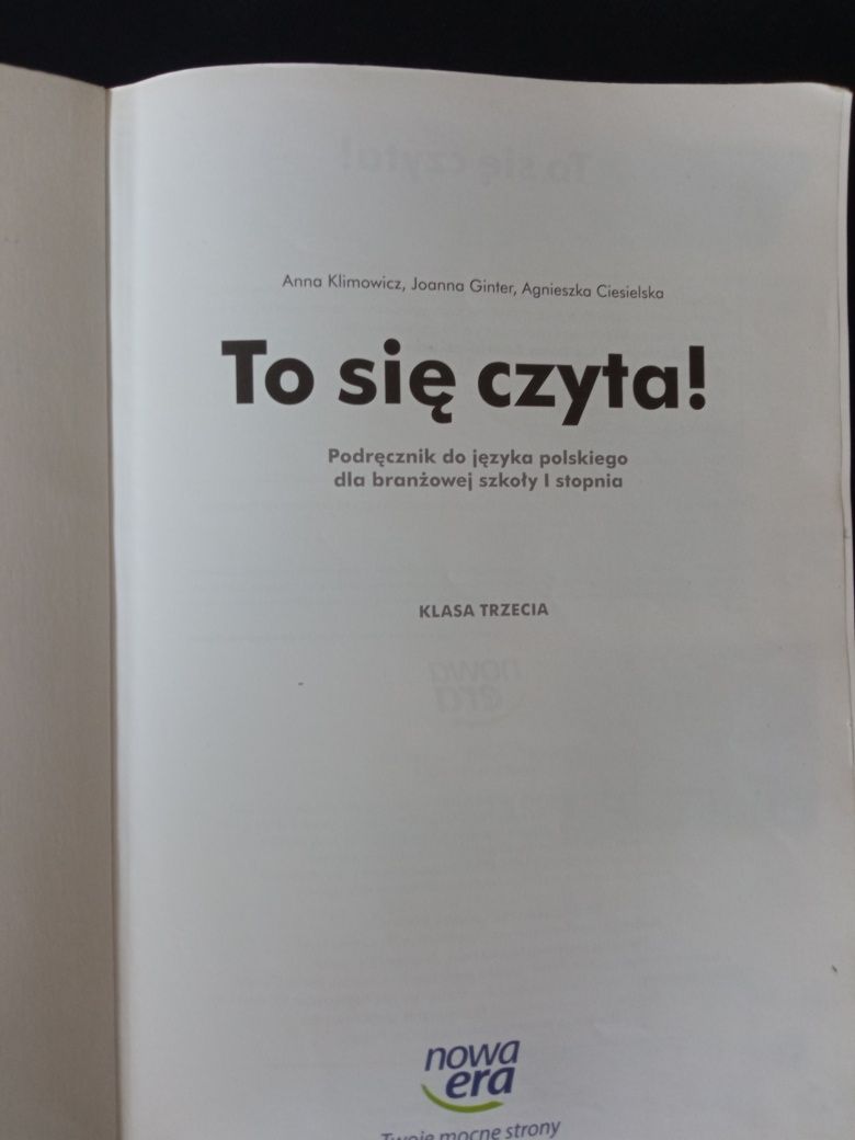 Książka do 3 klasy szkoły branżowej