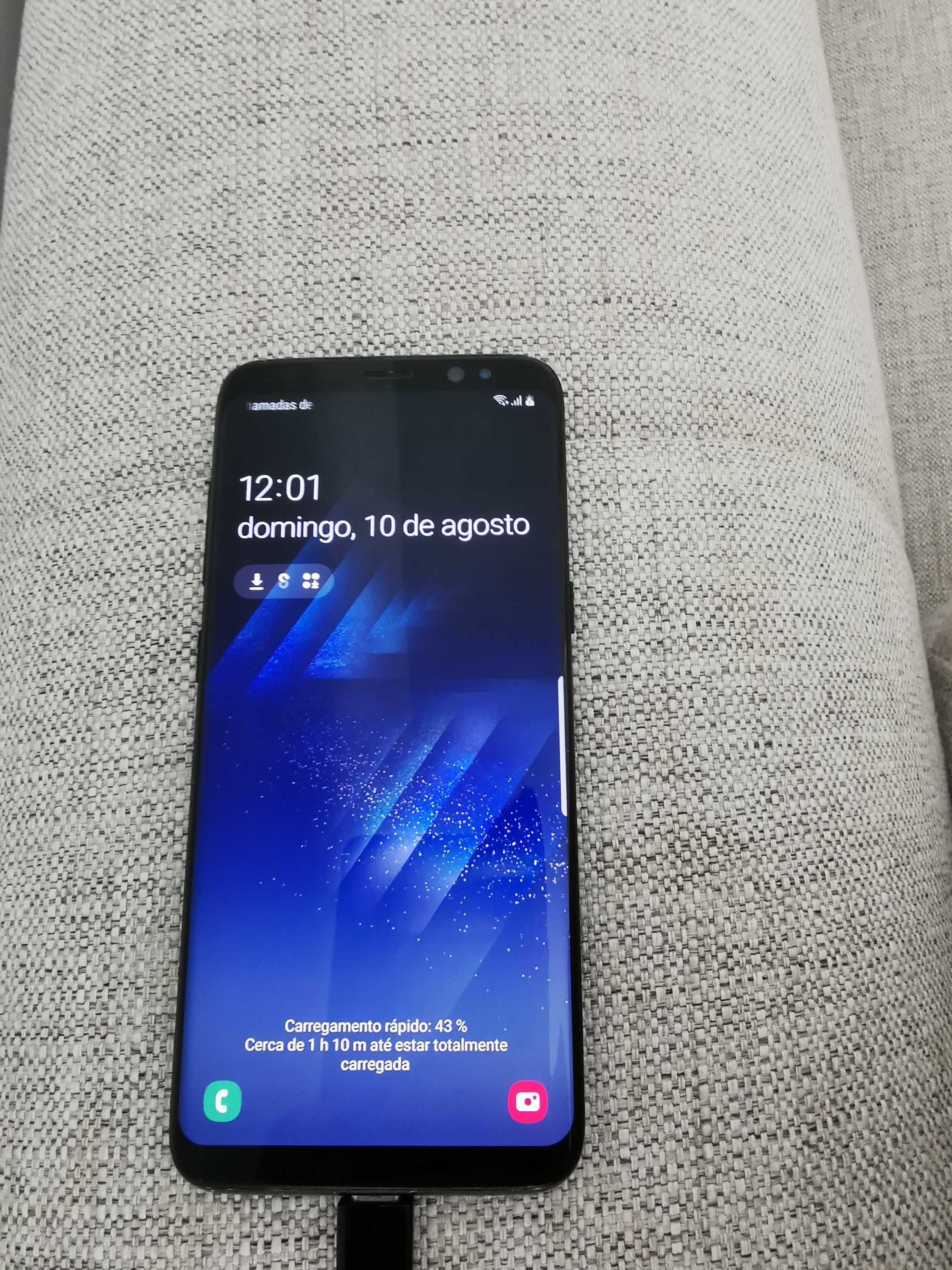 Samsung s8 com carregador rápido