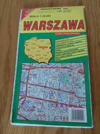 Mapa plan  Warszawy