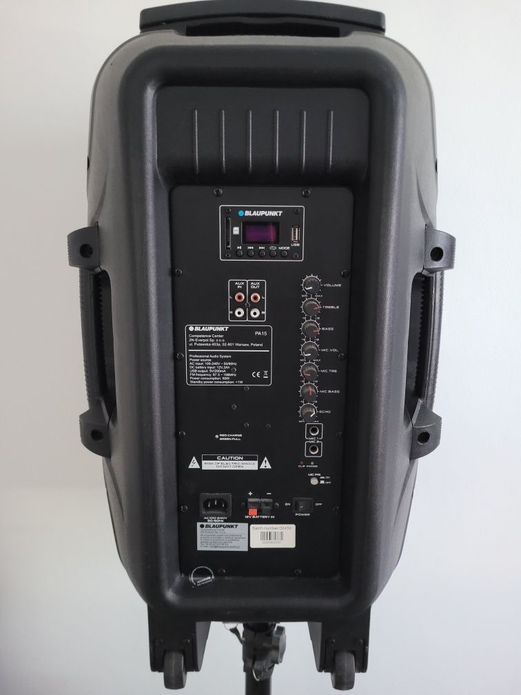 Głośnik przenośny Kolumna aktywna Power audio BLAUPUNKT PA15