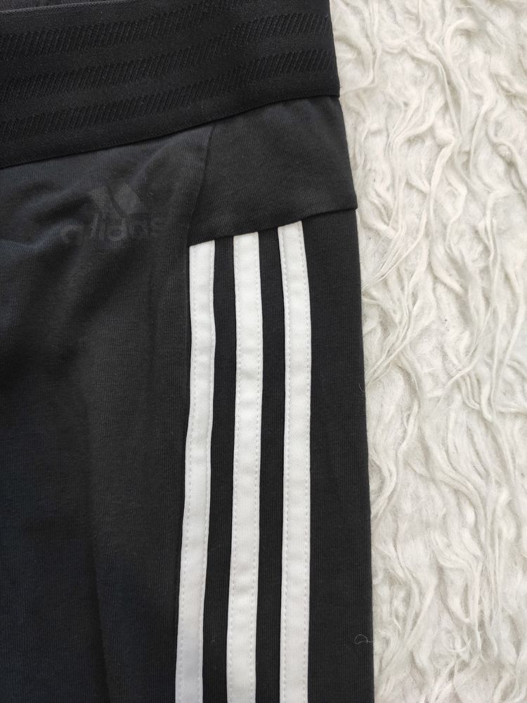 Spodnie dresy Adidas 3 stripes białe paski rozmiar XS czarne