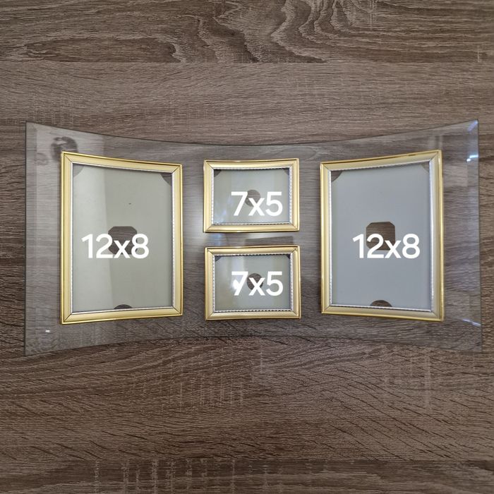 Komplet Ramki na Zdjęcia pół okrągłe Profilowane szklane