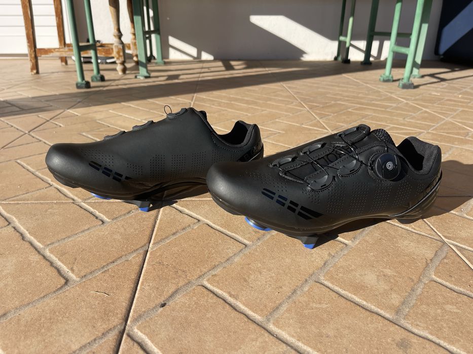 Sapatos bicicleta estrada Tabolu 42 aperto rapido com encaixes