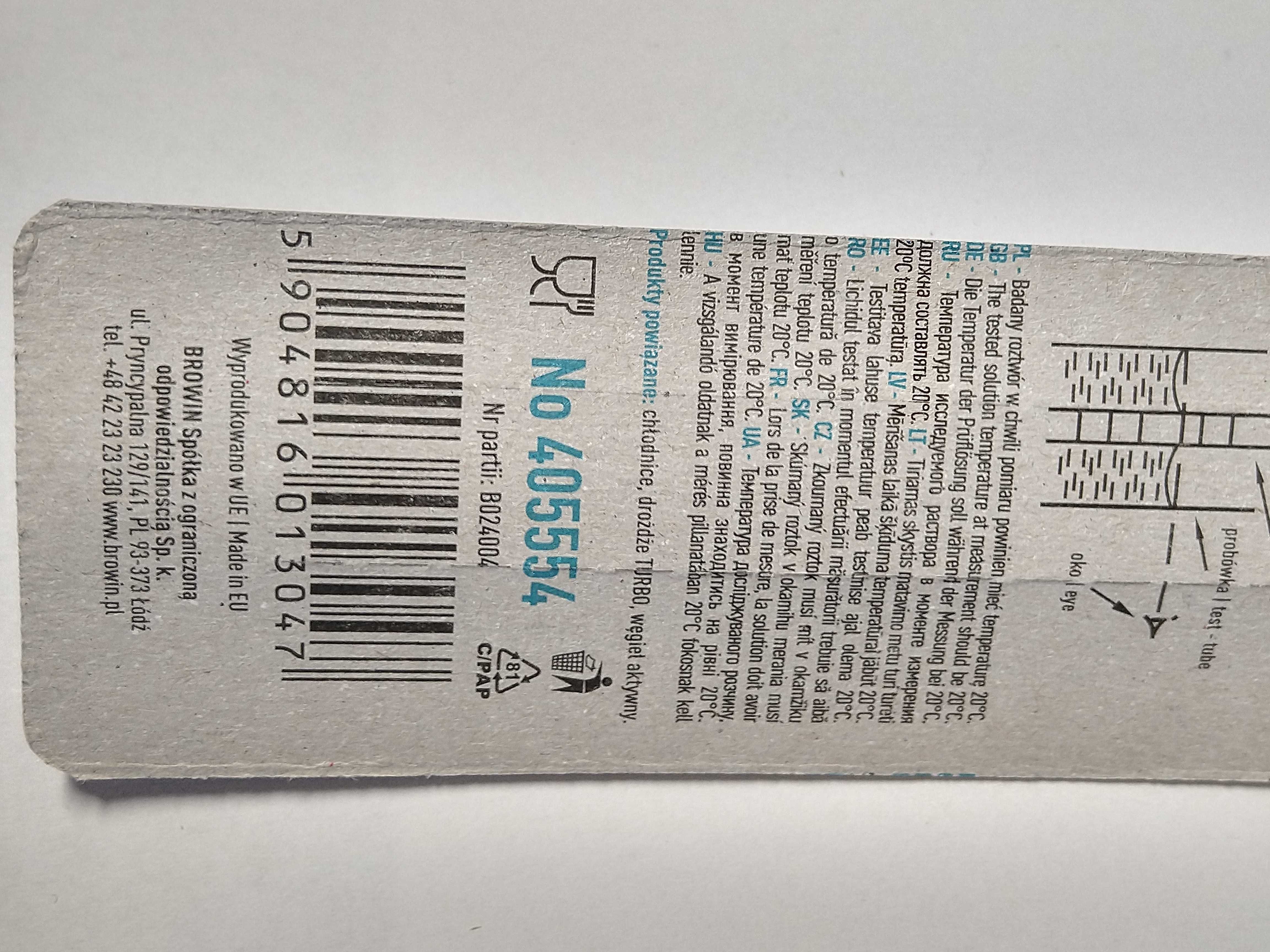 Alkoholomierz z termometrem wskaźnik zawartości alkoholu BROWIN 405554