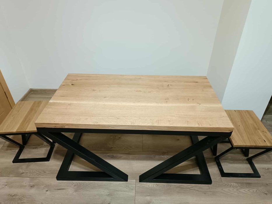 Ława stolik dębowy loft