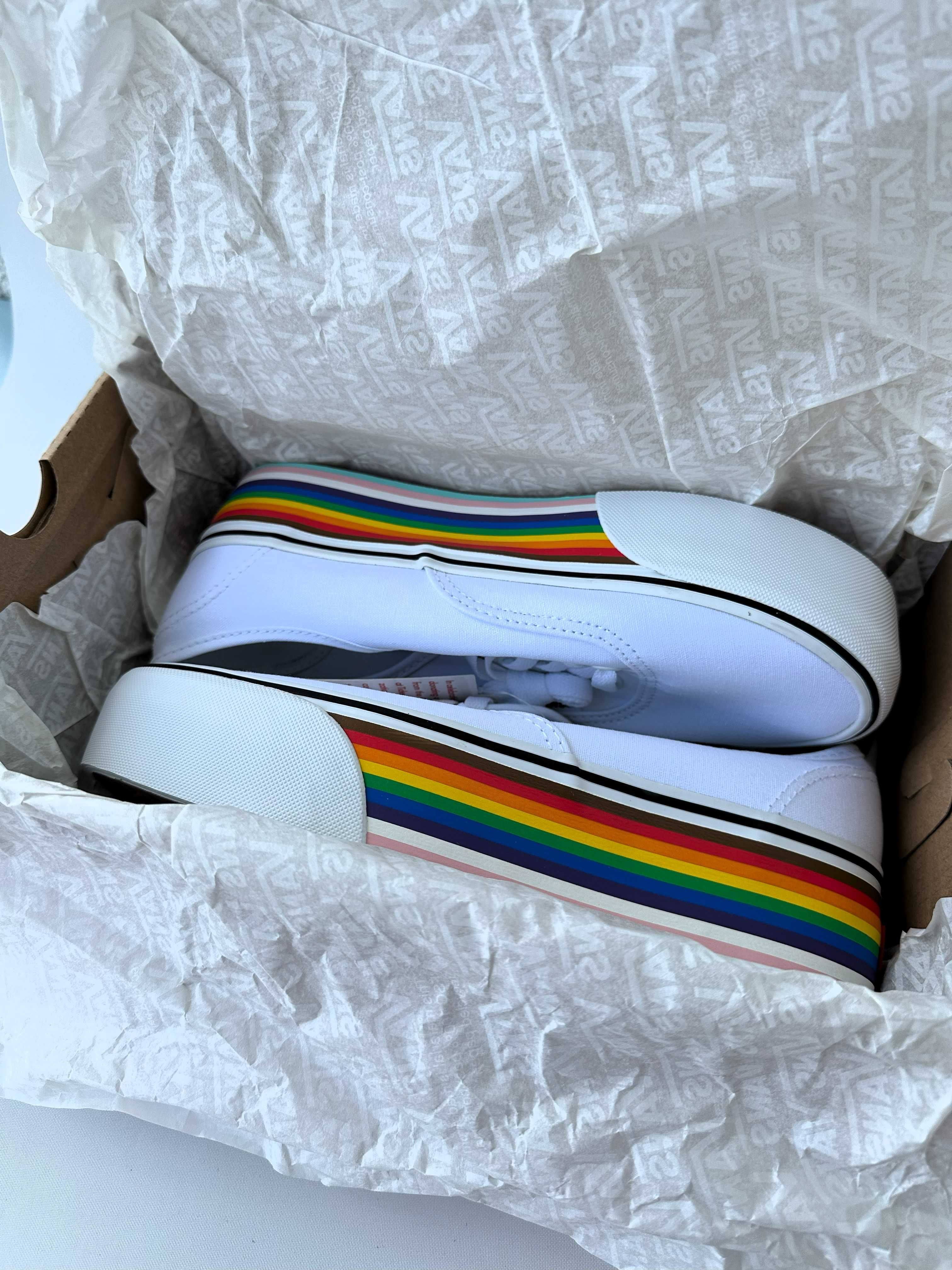 Buty Vans Pride Rainbow LGBT Białe Rozmiar 39 Białe Tęcza Skate
