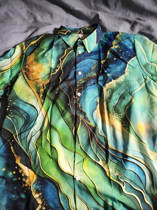 Camisas de verão, largas, de polyester