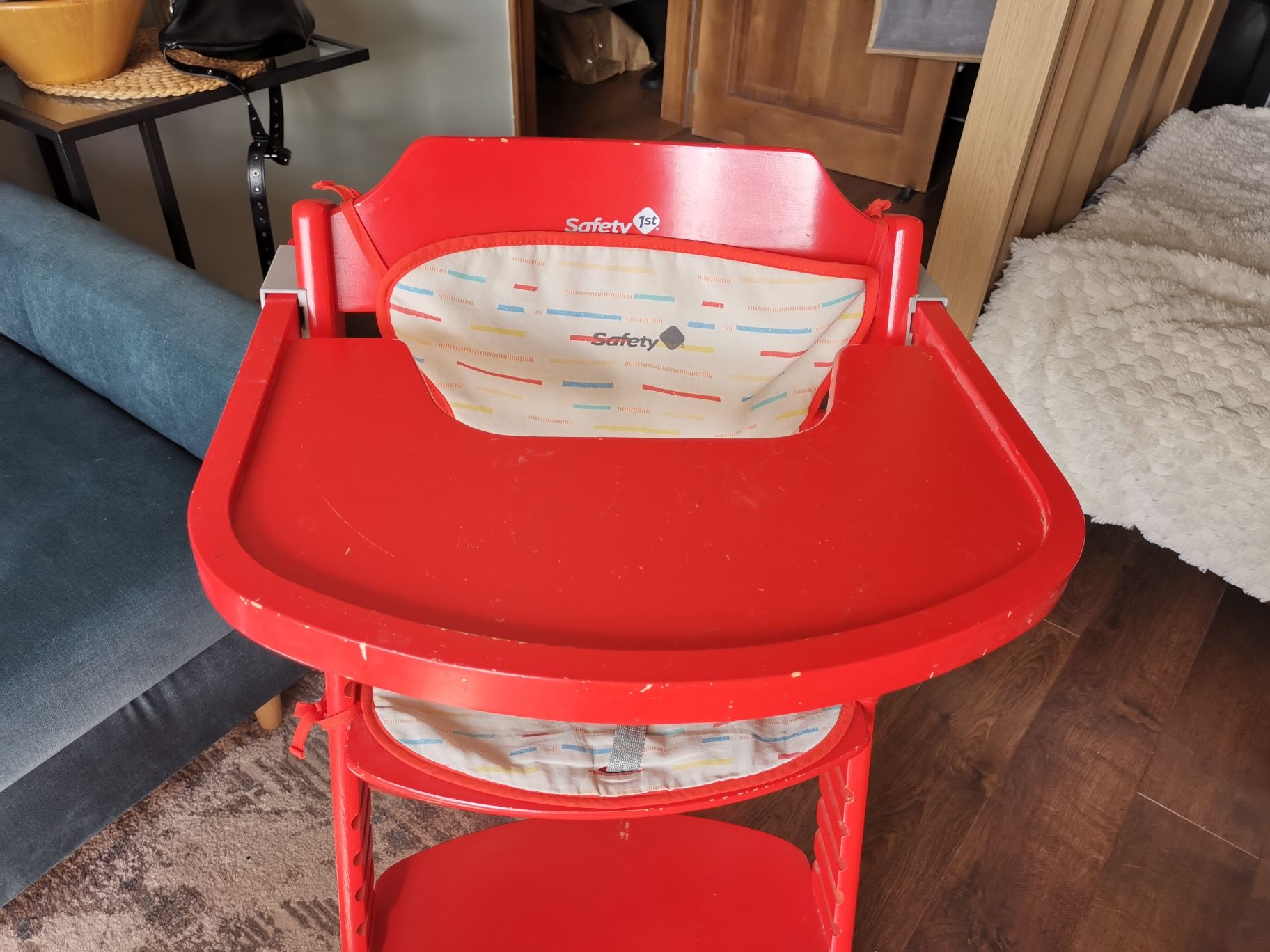 Krzesełko do karmienia czerwone Safety timba
