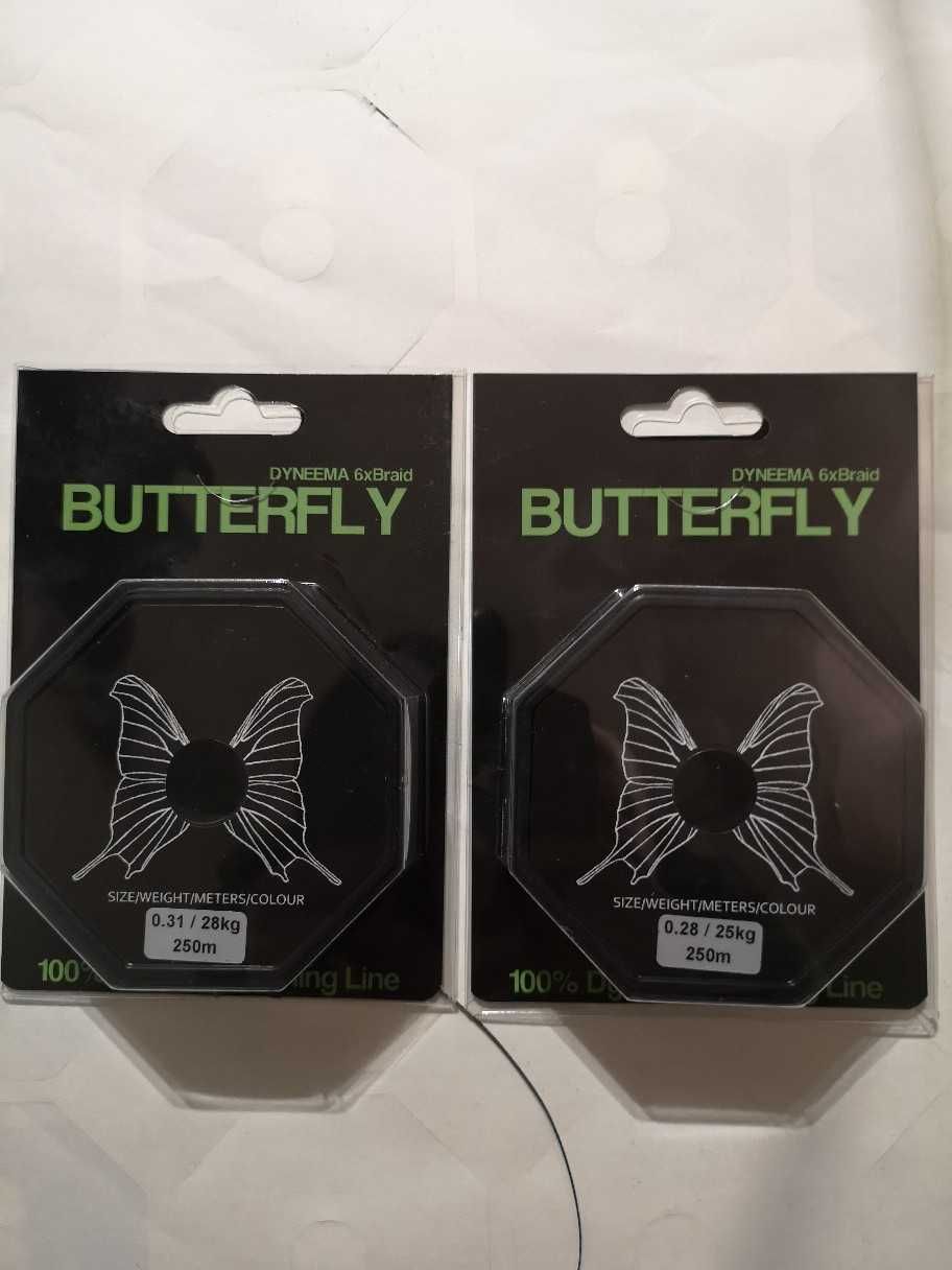 Plecionka wędkarska Butterfly 0.31mm o mocy 28kg długość 250m zielona