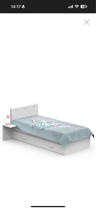 Meblik  lizko tapicerowane 80x200 Young Wgite Fashion