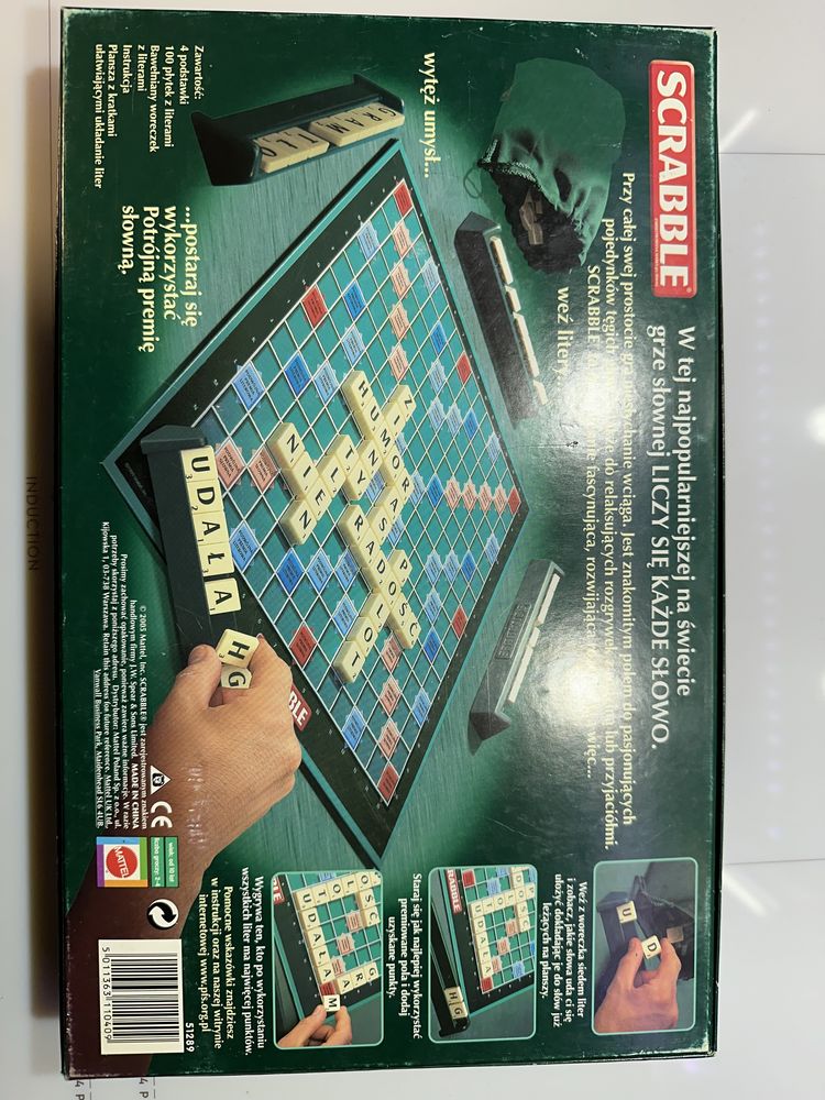 Scrabble Original 51289 (wyd. Mattel) UNIKAT z 2006 roku! ed. polska