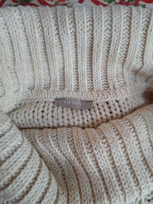 Sukienka , tunika z golfem z dzianiny , rozmiar L