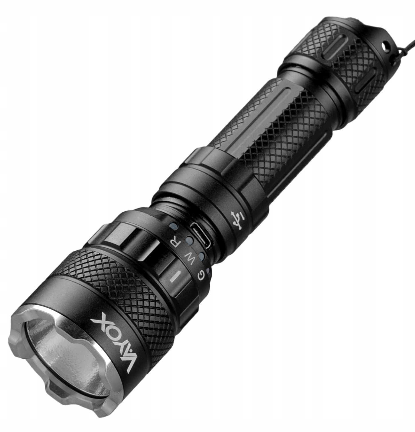 LATARKA LED Taktyczna Akumulatorowa ZOOM wojskowa PRO usb-c mocna