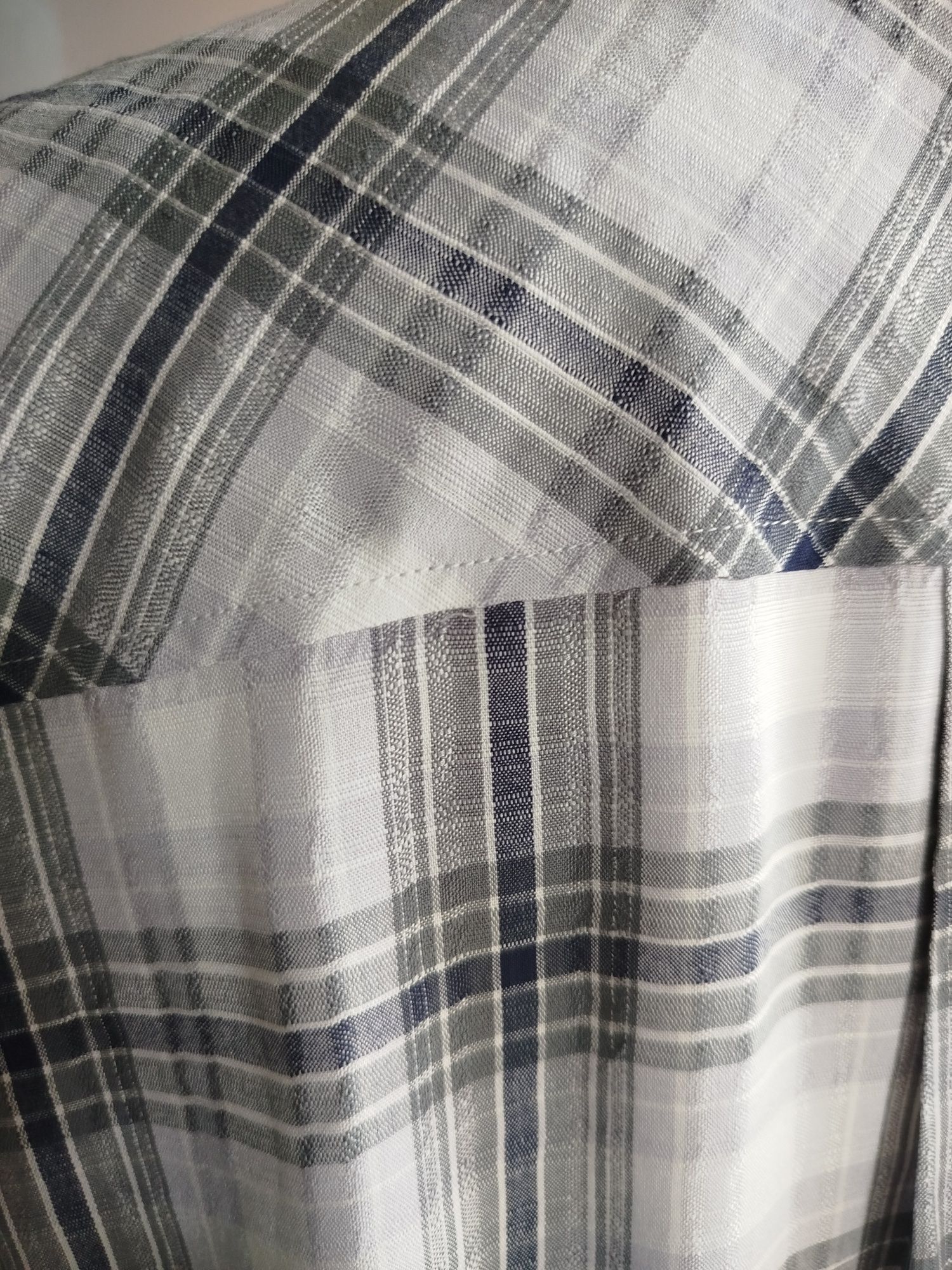 Koszula w kratę, wiązana, rozmiar 42, wiskoza