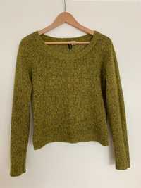 Zielony sweterek marki H&M rozmiar S