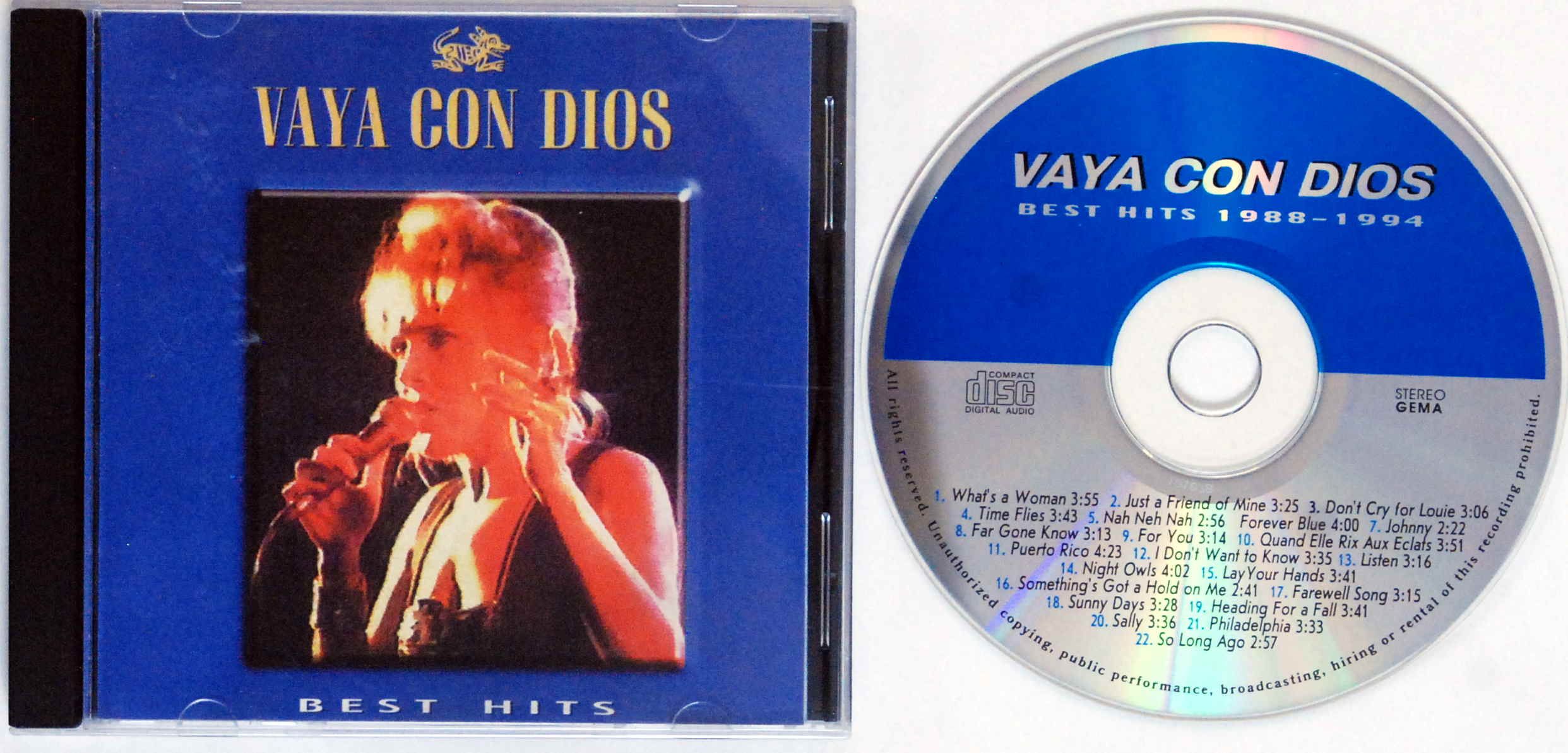 (CD) Vaya Con Dios - Best Hits - Unofficial Release