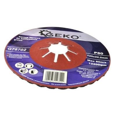 Tarcza fibrowa do szlifowania gresu 125mm P80 Geko