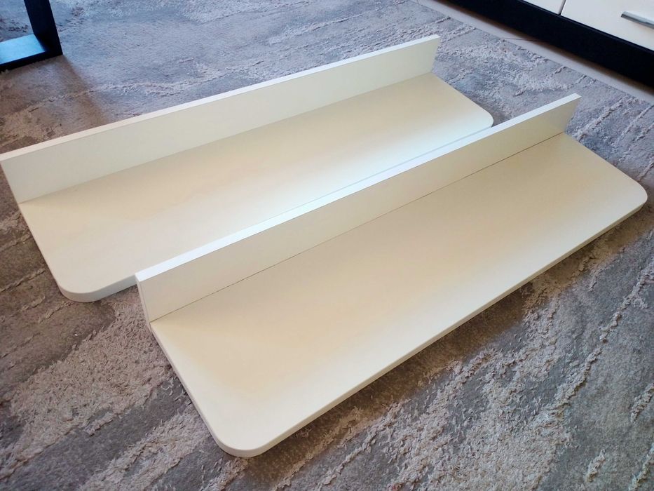 Dwie białe półki ścienne 95x23
